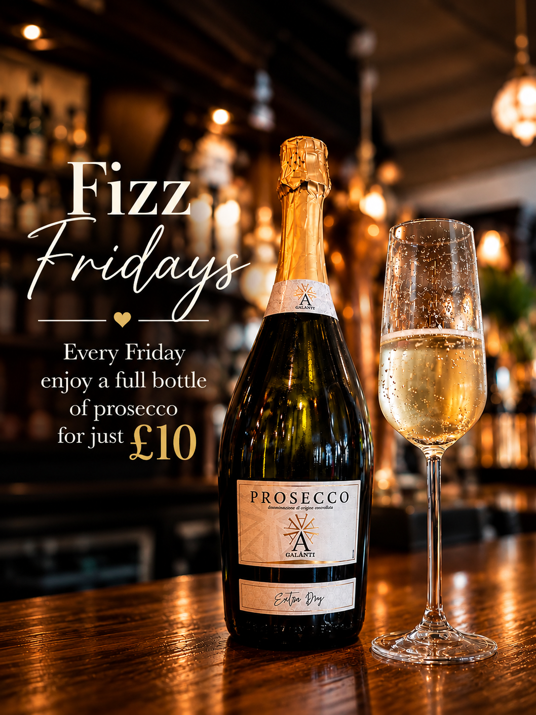 Fizz Fridays at The Mill House Thatcham — Prosecco £10 a bottle every Friday